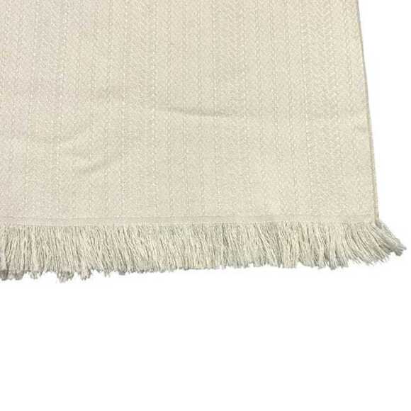 HERMES Authentic Cream Silk Scarf